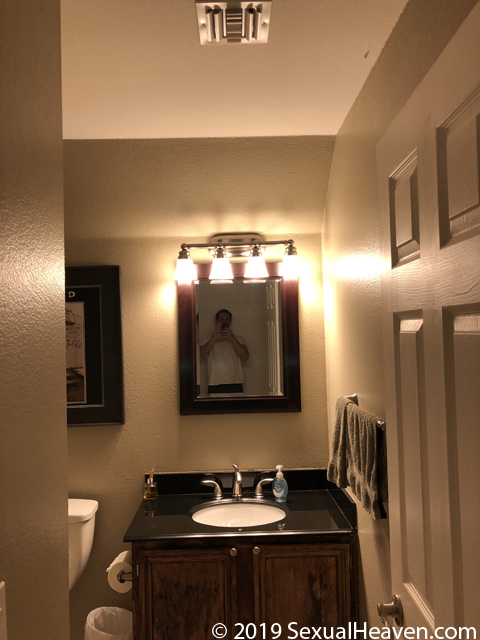 A reassembled bathroom.
