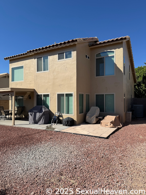 The back patio with all of the items replaced.