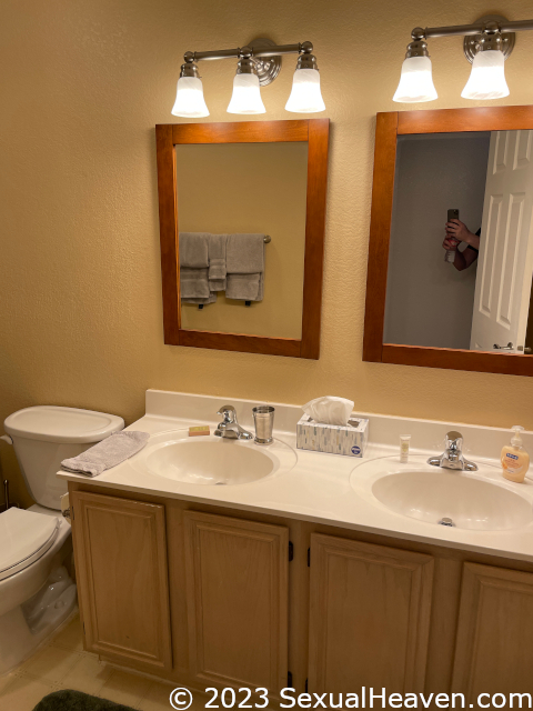 An old vanity and countertop.